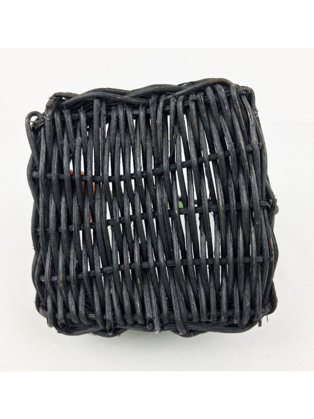 VTG FTD Halloween Spooky Black Wicker Basket with Jack-O-Lantern & Vine Accents - Picture 5 of 8